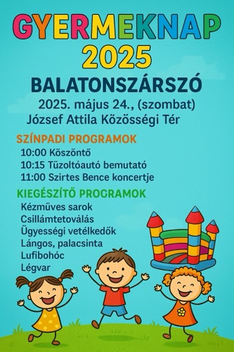 Gyerekeknap  2025 Balatonszárszó, ingyenes gyermeknapi programok a Balatonon