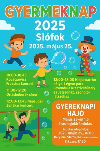 Siófoki gyereknap 2025 gyermeknapi balatoni programok
