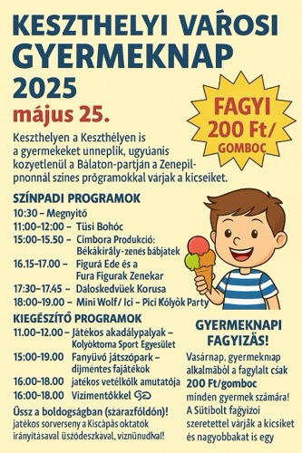 Keszthely gyereknap 2025 gyermeknapi programok